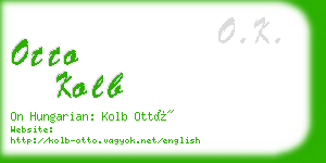 otto kolb business card